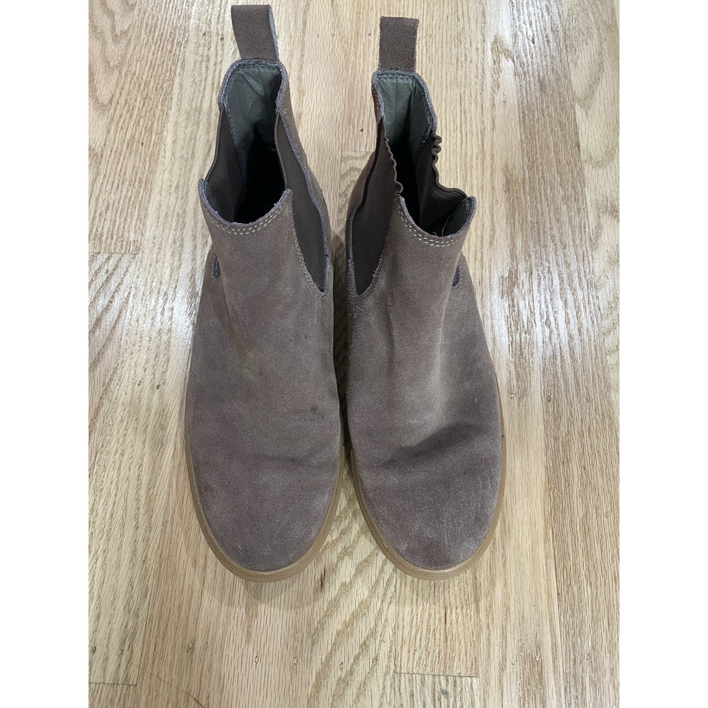 Steve Madden Men's Bwn Suede Chelsea Boots Elastic Gore Pull-On Rubber Size 8.5